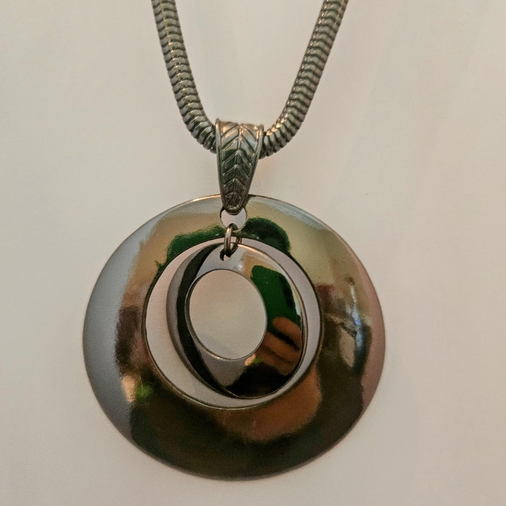 36 inch gun metal chain necklace